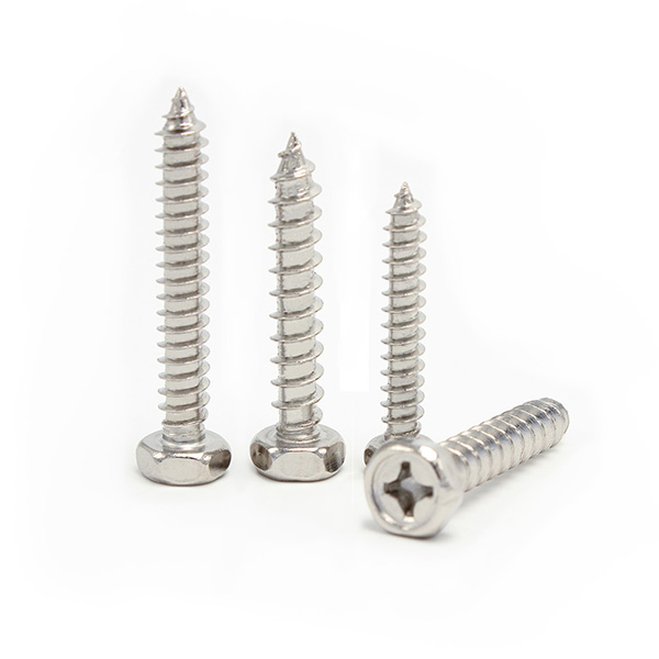 Cross recessed hexagon head tapping screws with indentation -1