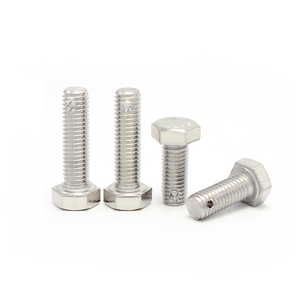 Hexagon bolts with split pin hole on shank -1