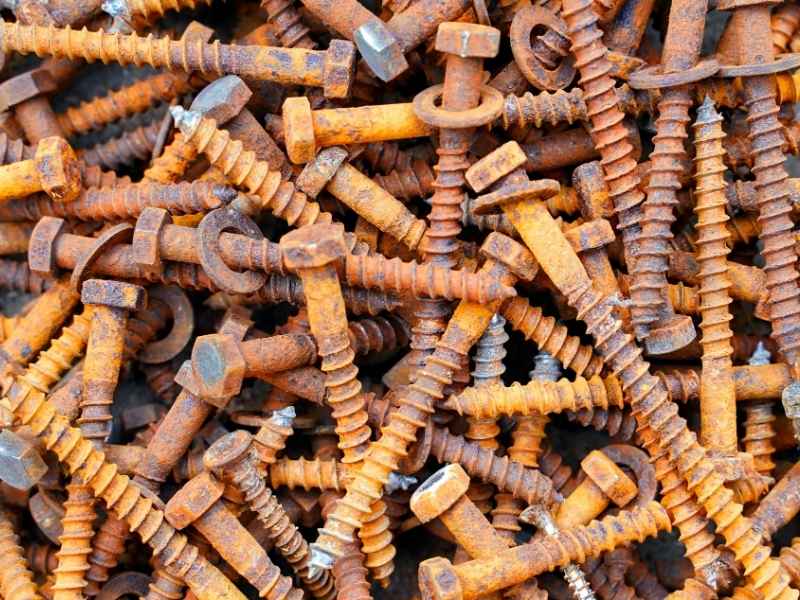 Photo of corroded screw