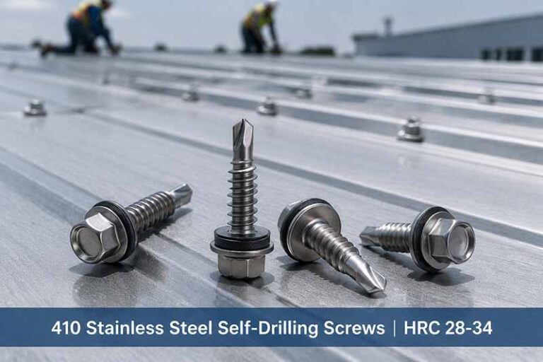 410 stainless steel self-drilling screws for metal roofing installation